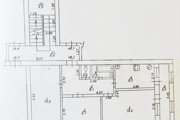 2-к квартира, 58 м², 1/3 эт.